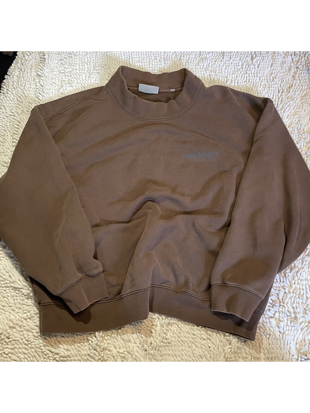 Authentic Essentials Fear of God Dark Brown Crew/Mockneck Sweatshirt XXL